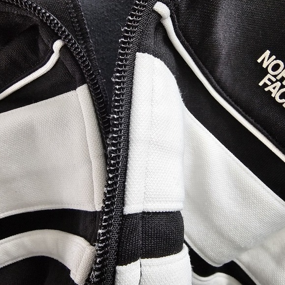 The North Face Women's Size L Full Zip Track Jacket Black White Performance - Picture 11 of 13